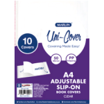 Marlin adjustable book covers A4 10's 50 micron 